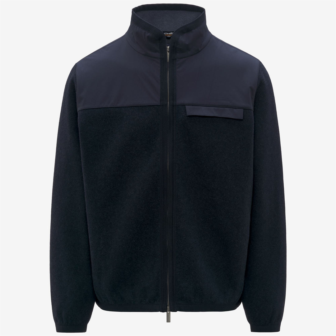 NOYERS WOOL NYLON MIX - Fleece - Pull Over - MAN - Blue Depth-Blue Airforce