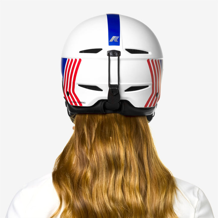 FAITO K-Way - Helmets - Helmet - UNISEX - WHITE-BLUE LOGO-RED LOGO