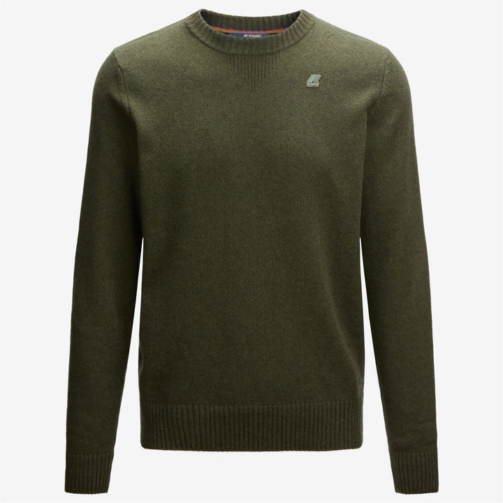 SEBASTIEN LAMBSWOOL - Knitwear - Pull  Over - MAN - GREEN BLACKISH