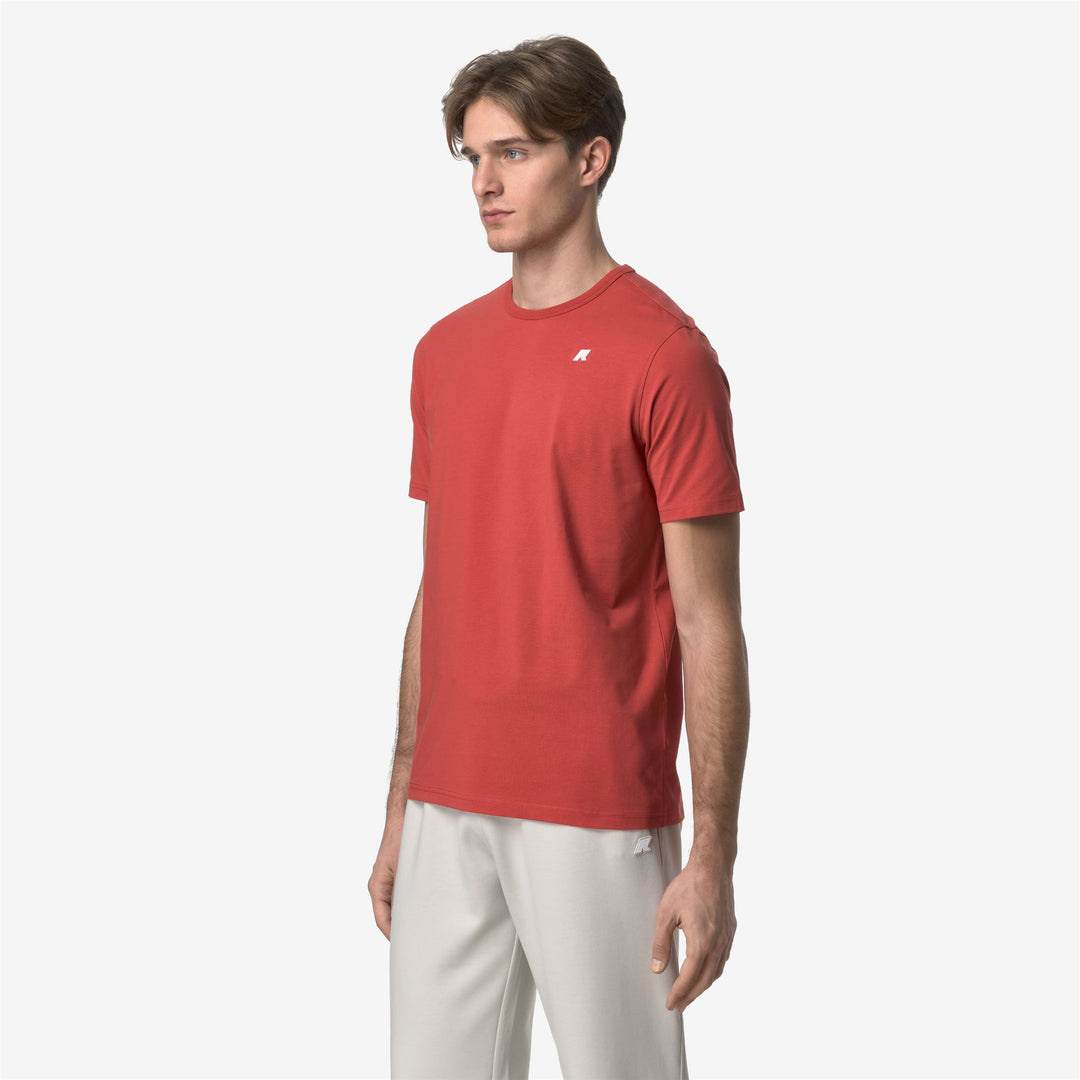 ADAME LIGHT STRETCH JERSEY - T-ShirtsTop - T-Shirt - MAN - RED JASPER