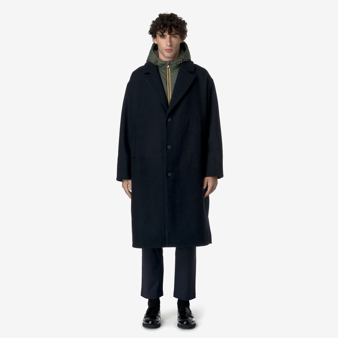 JENZAC WOOLMARK - Jackets - Long - MAN - BLUE DEPTH-GREEN BLACKISH