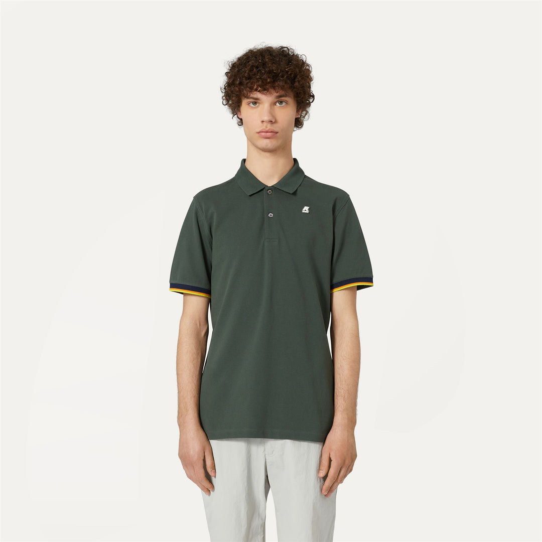 VINCENT - Polo Shirts - Polo - MAN - GREEN BLACKISH