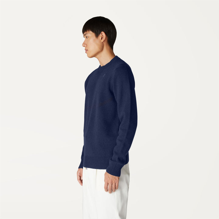 SEBASTIEN LAMBSWOOL - Knitwear - Pull  Over - MAN - BLUE DEPTH