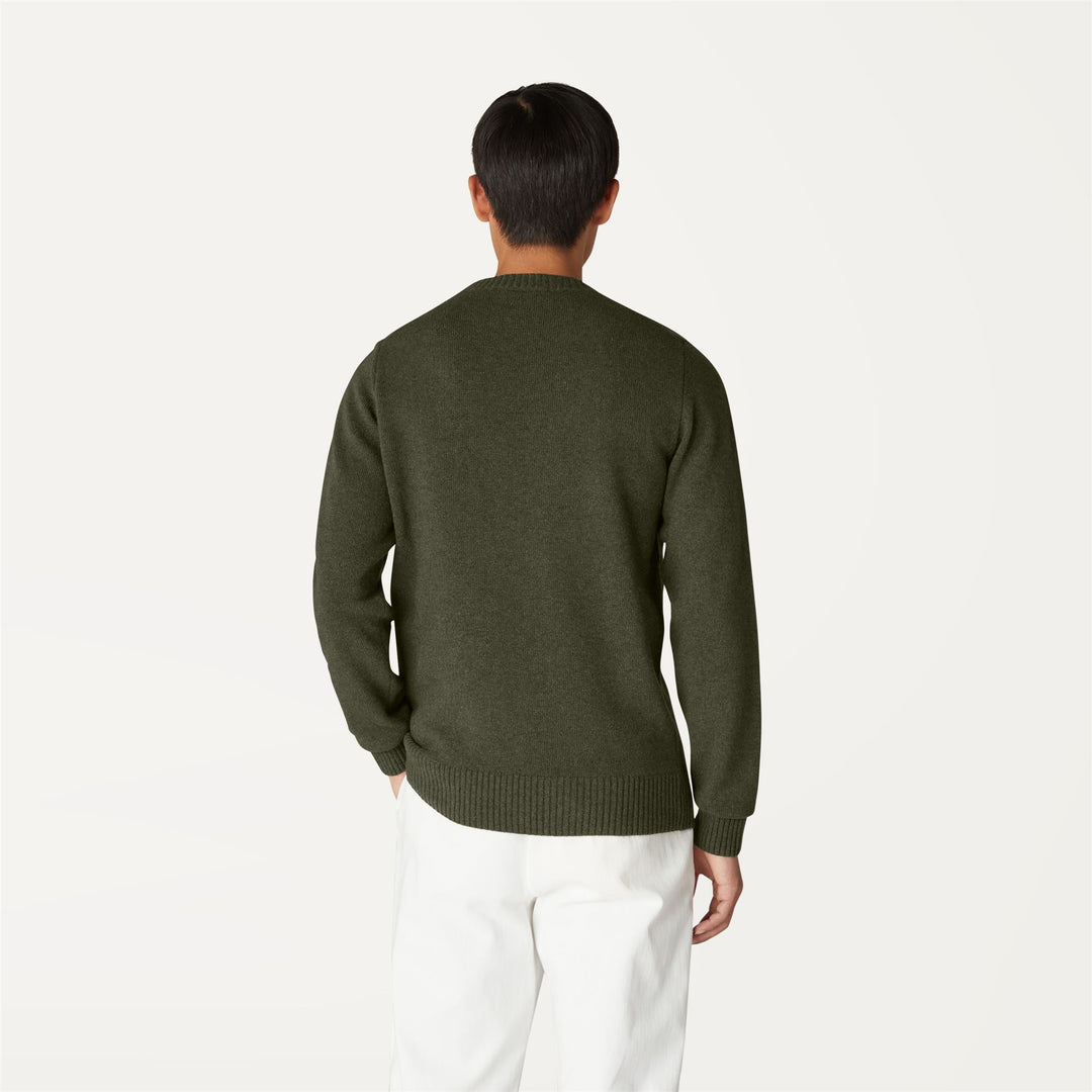 SEBASTIEN LAMBSWOOL - Knitwear - Pull  Over - MAN - GREEN BLACKISH