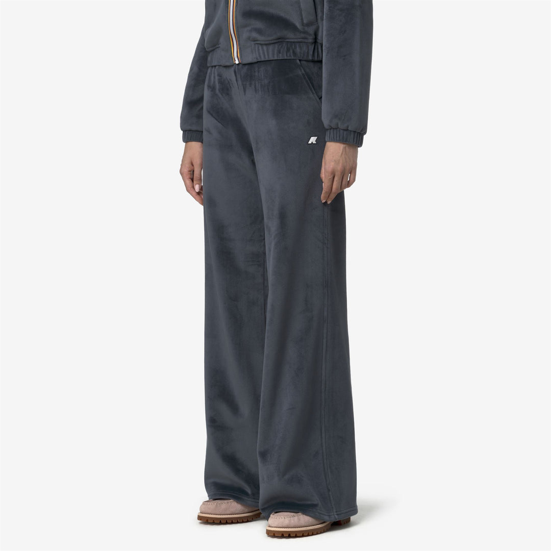 JENNY VELOUR POLAR - Pants - Sport Trousers - WOMAN - Blue Airforce Combo