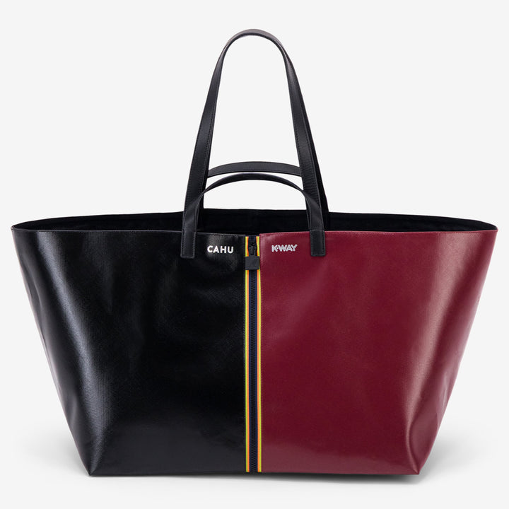 PRATIQUE LARGE - Bags - TOTE BAG - UNISEX - Black-Red Dk Amaranto 1