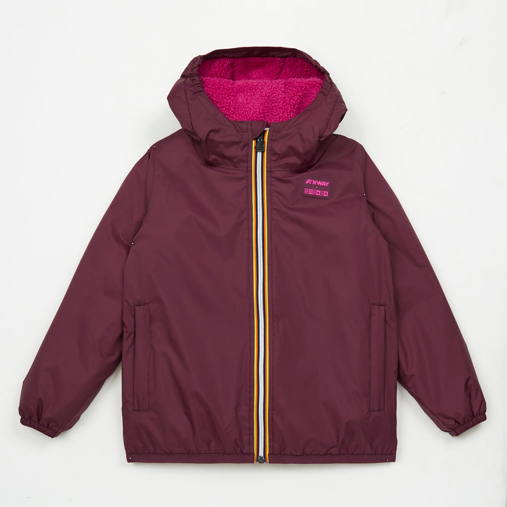 Manteau De Pluie Doublé à Capuche Pour Fille - Taille 3 Ans (94cm) - Violet - Marque Kidkanaï - Occasion