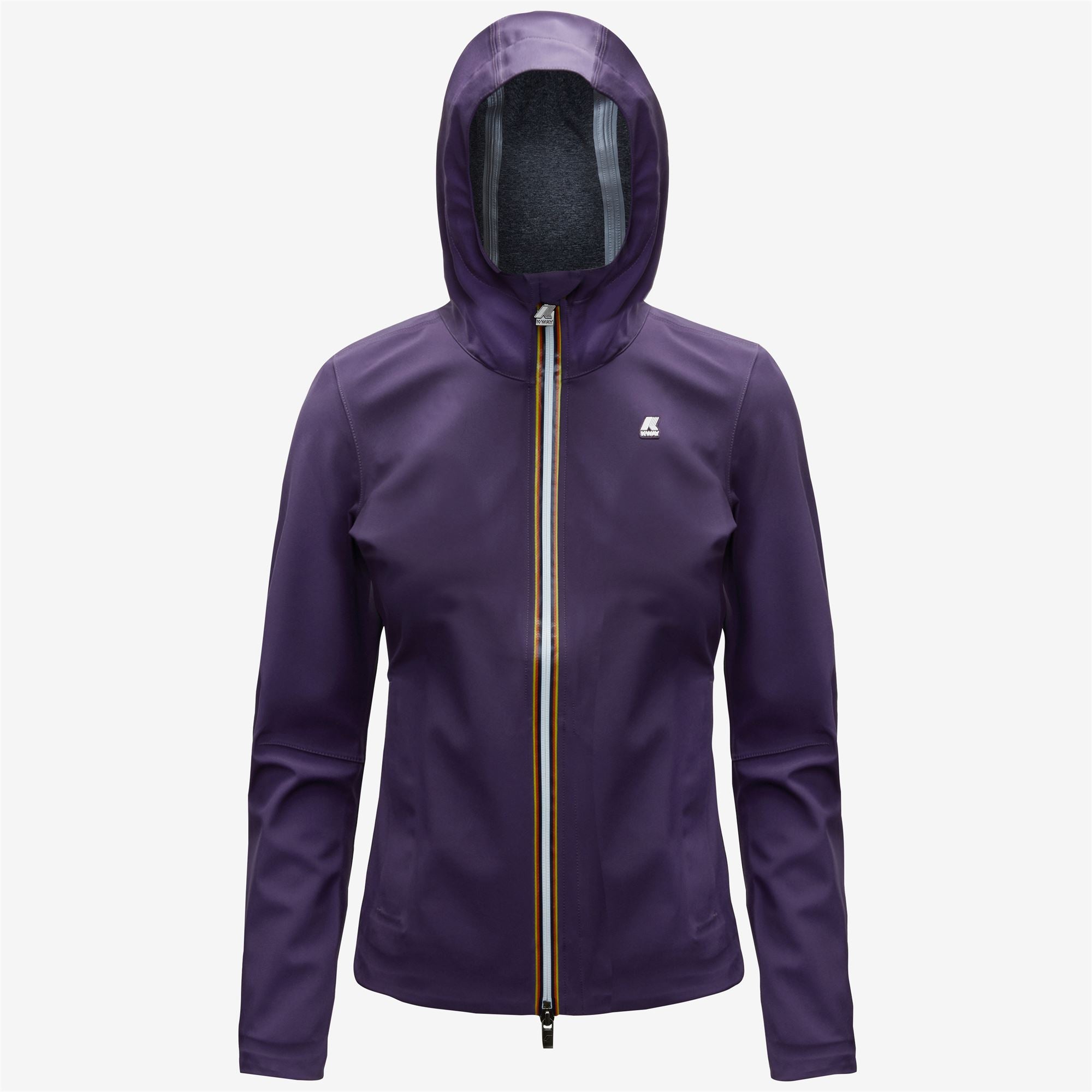 Jackets_Woman_Lil Bonded Jersey_Short_Violet - Commercial 1
