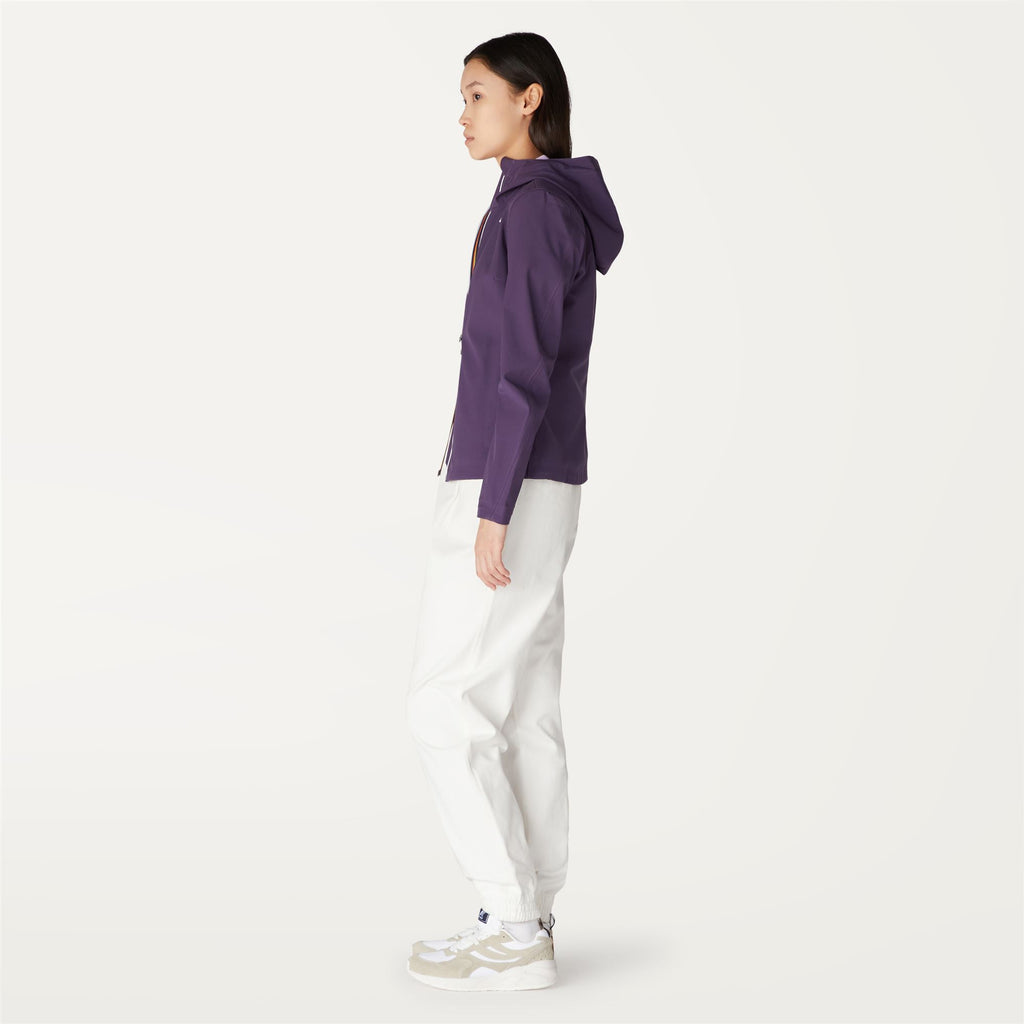 Jackets_Woman_Lil Bonded Jersey_Short_Violet - Commercial 5