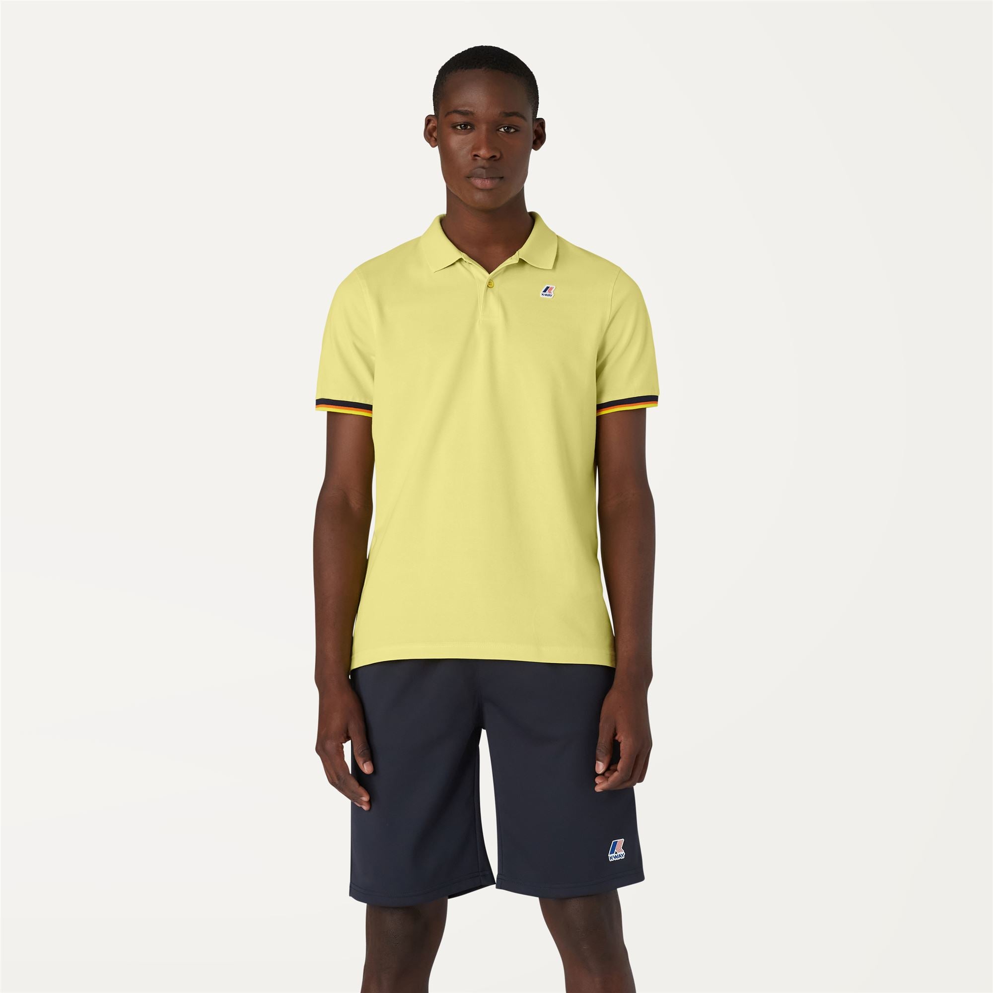 Polo Shirts_Man_VINCENT CONTRAST STRETCH_Polo_Yellow Sheen - Commercial 4