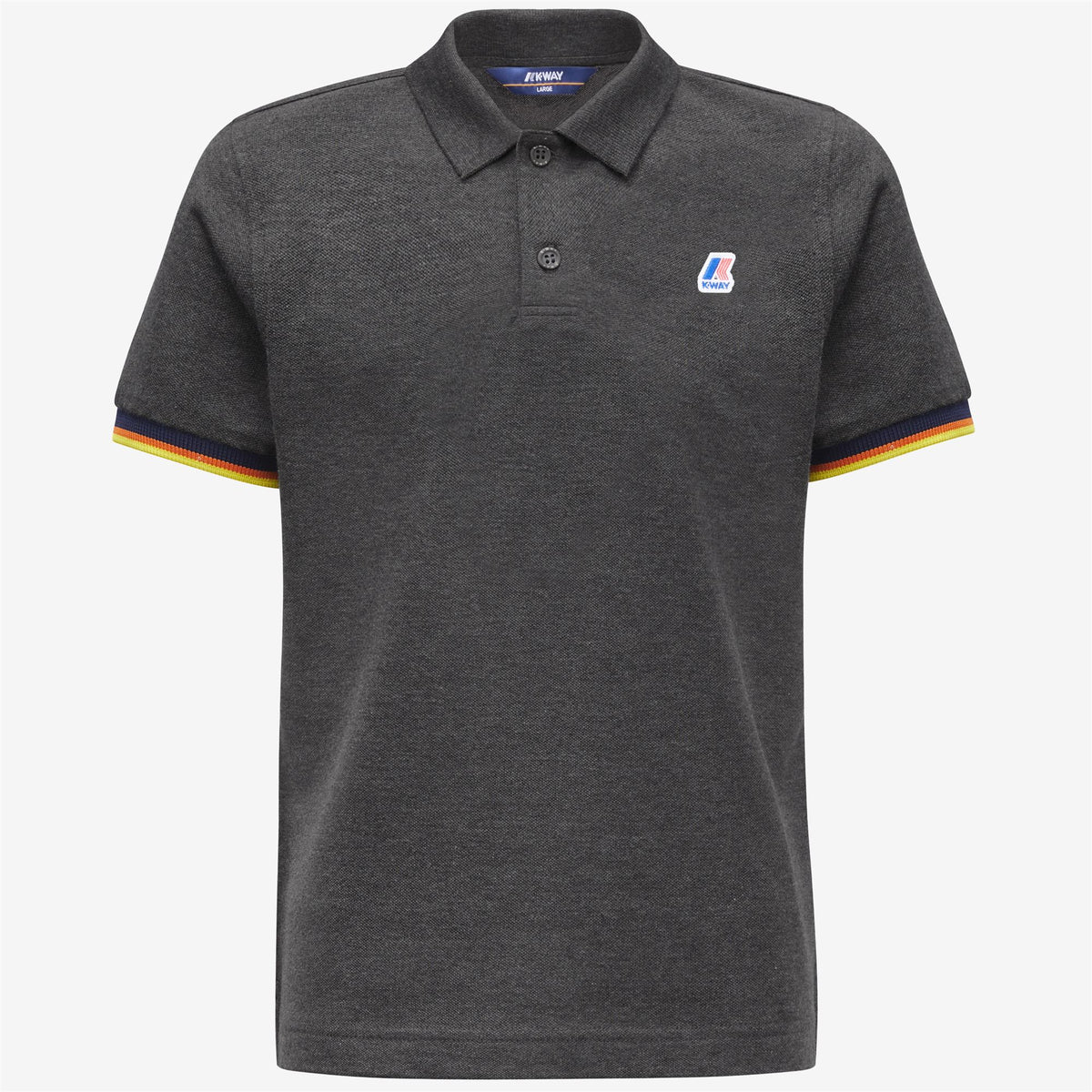 Polo Shirts_Man_VINCENT CONTRAST STRETCH_Polo_Grey Md Mel - Grey Md Steel - Commercial 1