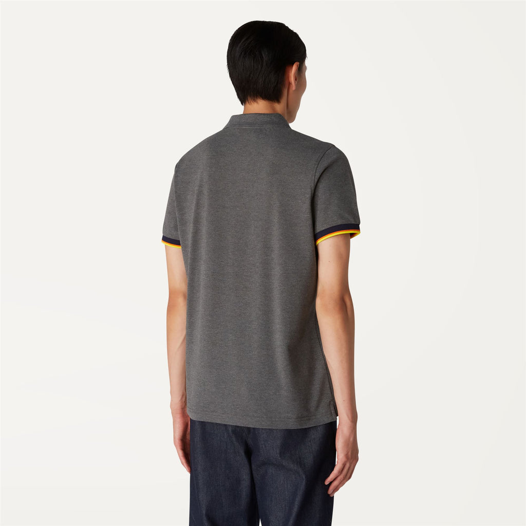 Polo Shirts_Man_VINCENT CONTRAST STRETCH_Polo_Grey Md Mel - Grey Md Steel - Commercial 6
