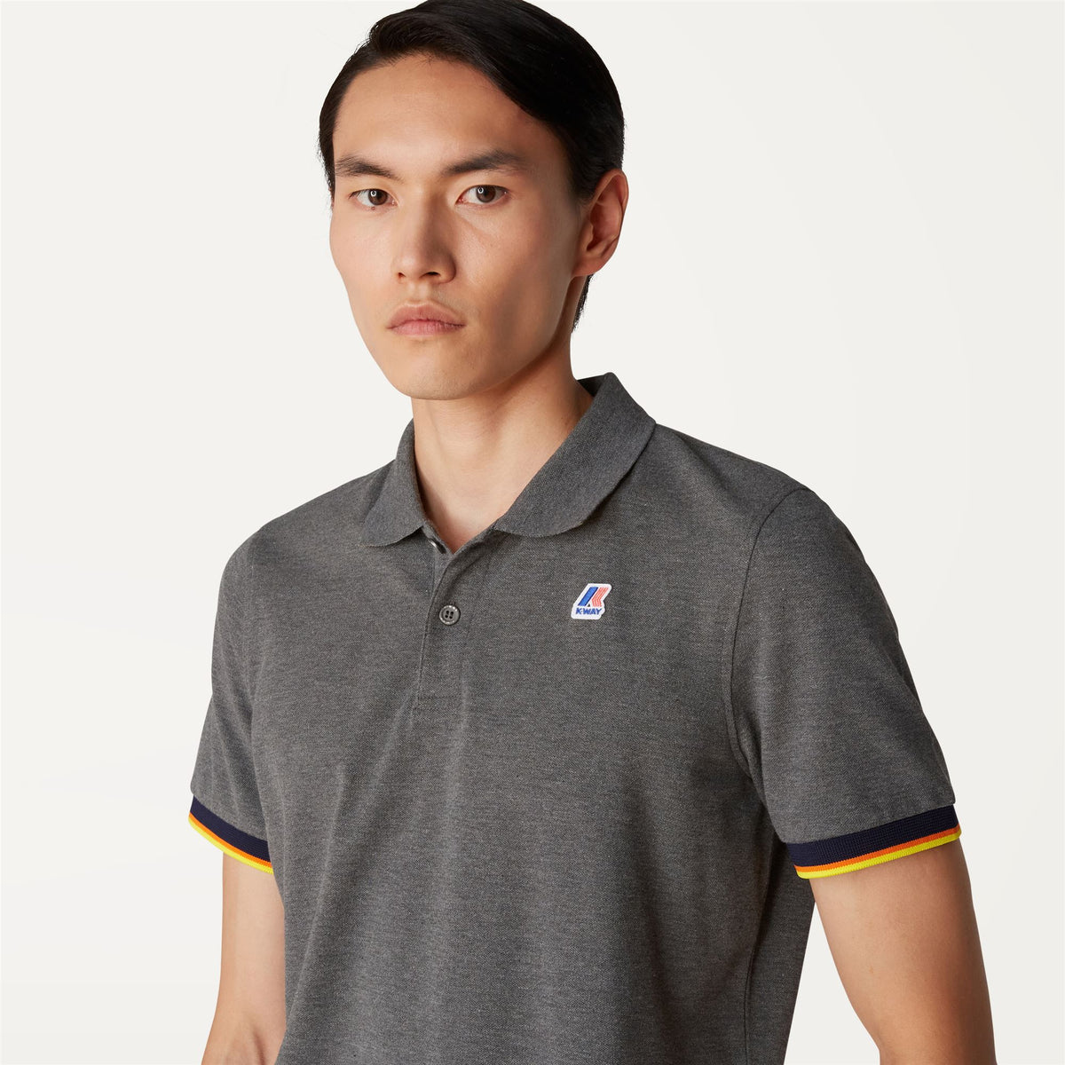 Polo Shirts_Man_VINCENT CONTRAST STRETCH_Polo_Grey Md Mel - Grey Md Steel - Commercial 7
