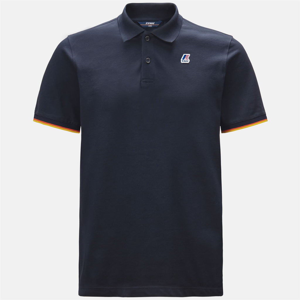 Polo Shirts_Man_VINCENT CONTRAST STRETCH_Polo_Blue Depth - Commercial 1