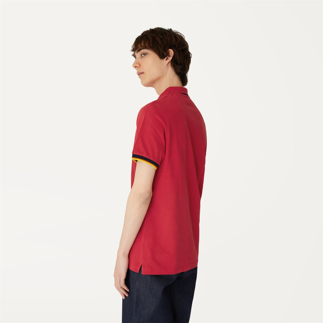VINCENT CONTRAST STRETCH - Polo Shirts - Polo - MAN - RED