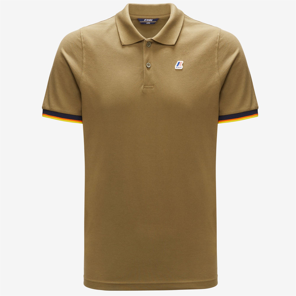 Polo Shirts_Man_VINCENT CONTRAST STRETCH_Polo_Green Burnt - Commercial 1