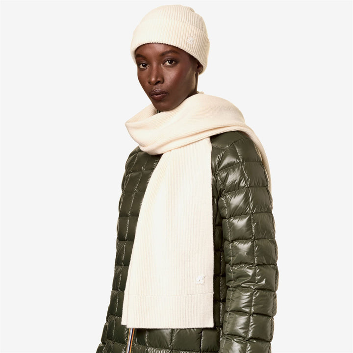 ETIENNE CARDIGAN STITCH WOOL - Scarves - SCARF - UNISEX - BEIGE SHORTBREAD