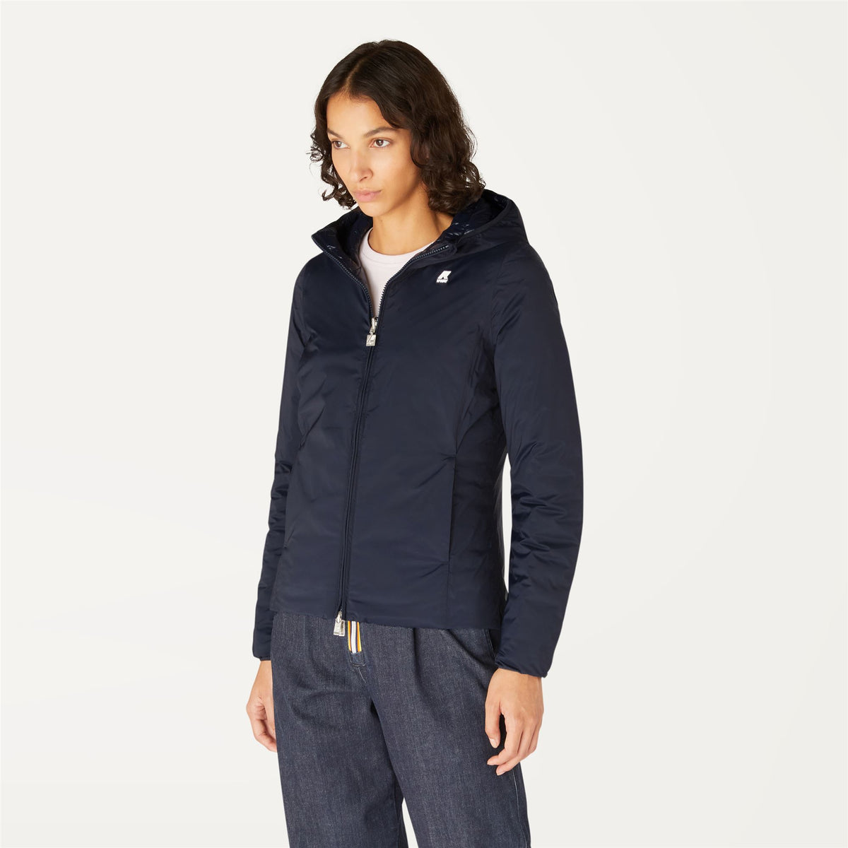 Jackets_Woman_LILY THERMO LIGHT DOUBLE_Short_Blue Depth - Commercial 4