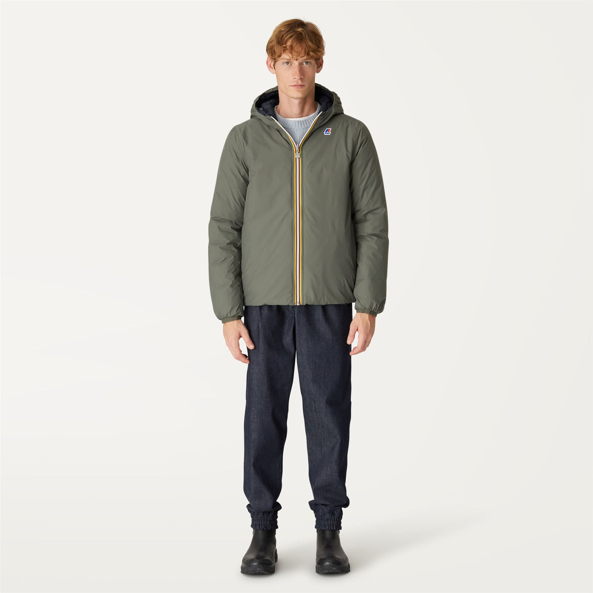 Jackets_MAN_JACQUES THERMO PLUS.2 DOUBLE_Short_GREEN BLACKISH  - Blue Depth - Commercial 4