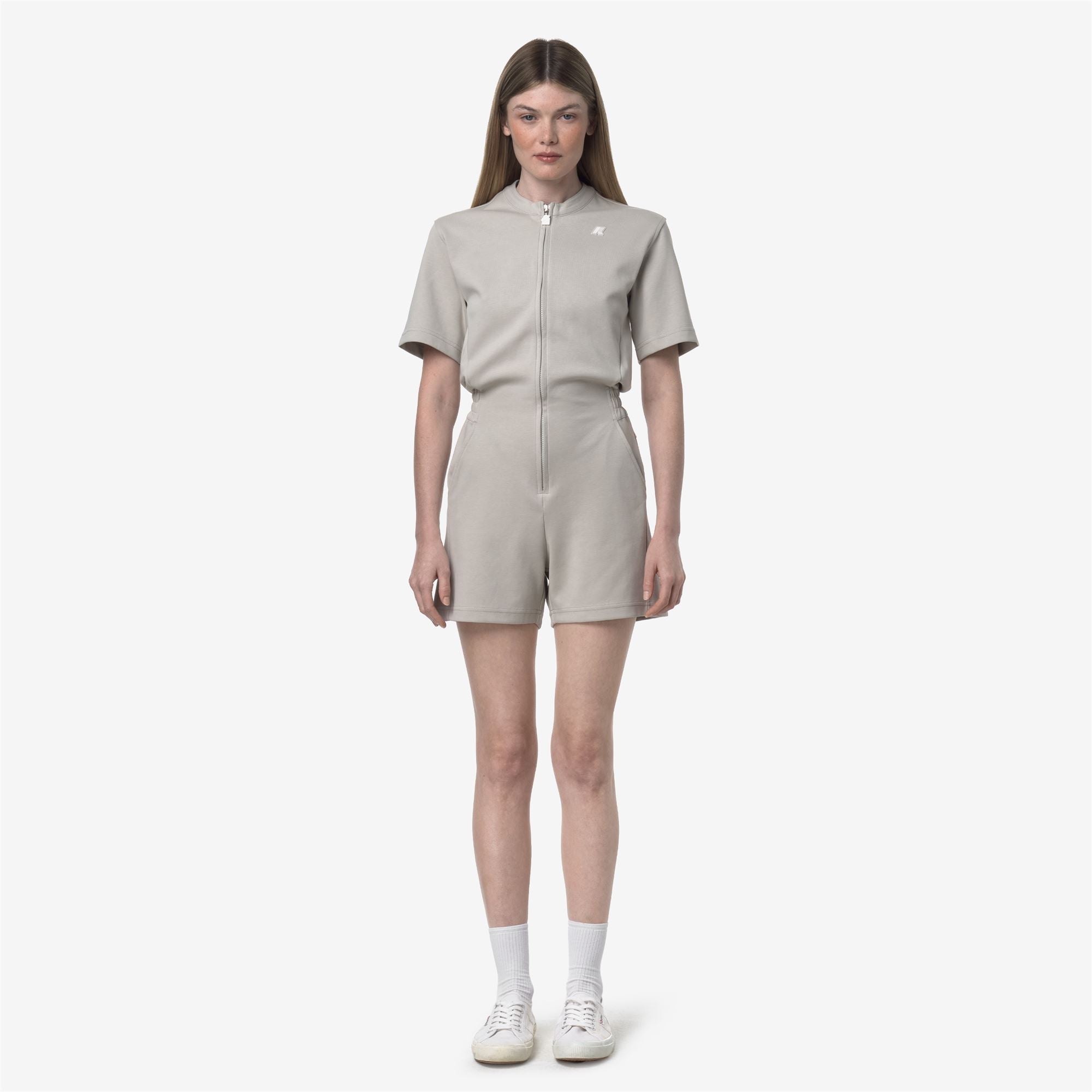 Sport Suits_WOMAN_ODET INTERLOCK_Tracksuit_BEIGE LT - Commercial 4
