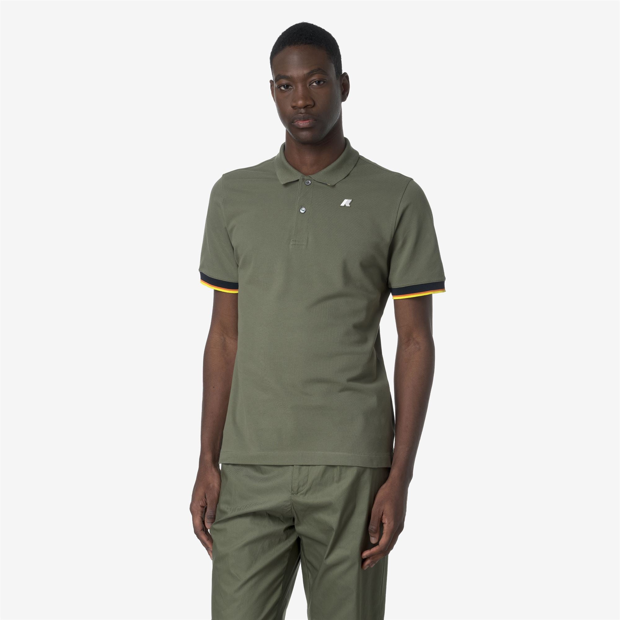 Polo Shirts_MAN_VINCENT PIQUE_Polo_Green Lichen - Commercial 4