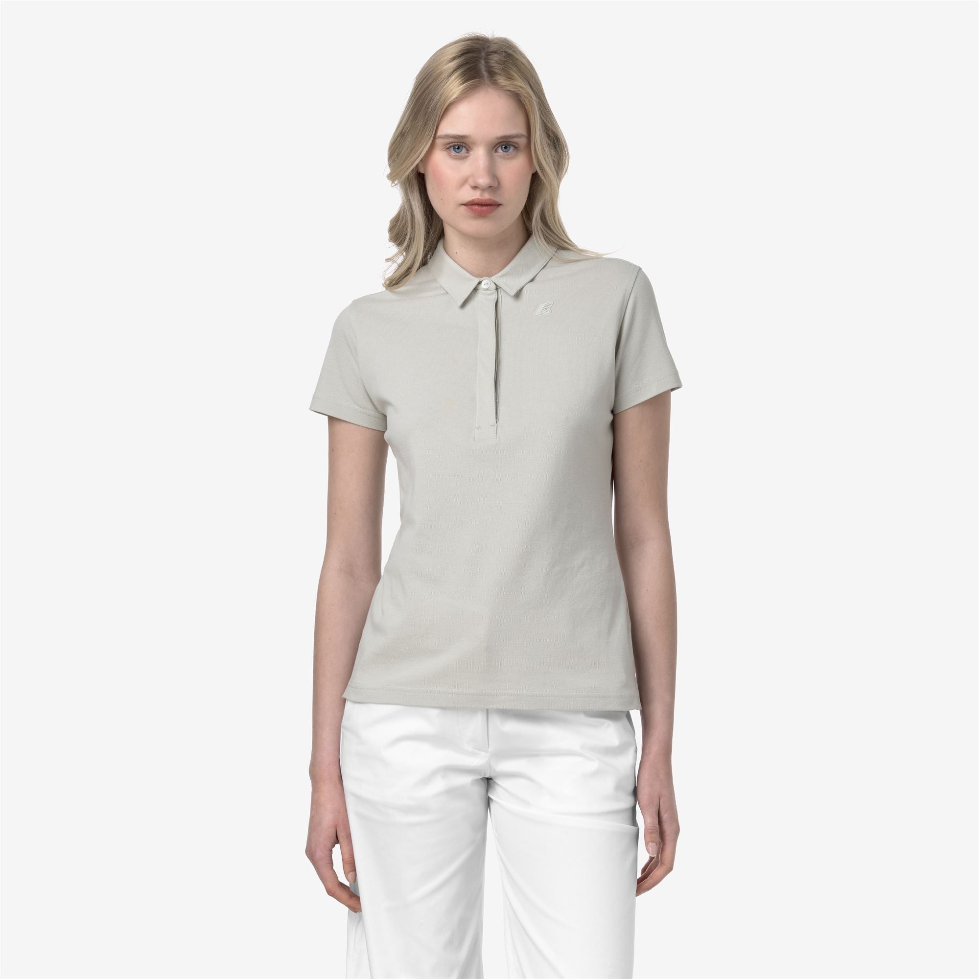 Polo Shirts_WOMAN_AMEDEA PIQUE_Polo_BEIGE LT - Commercial 4