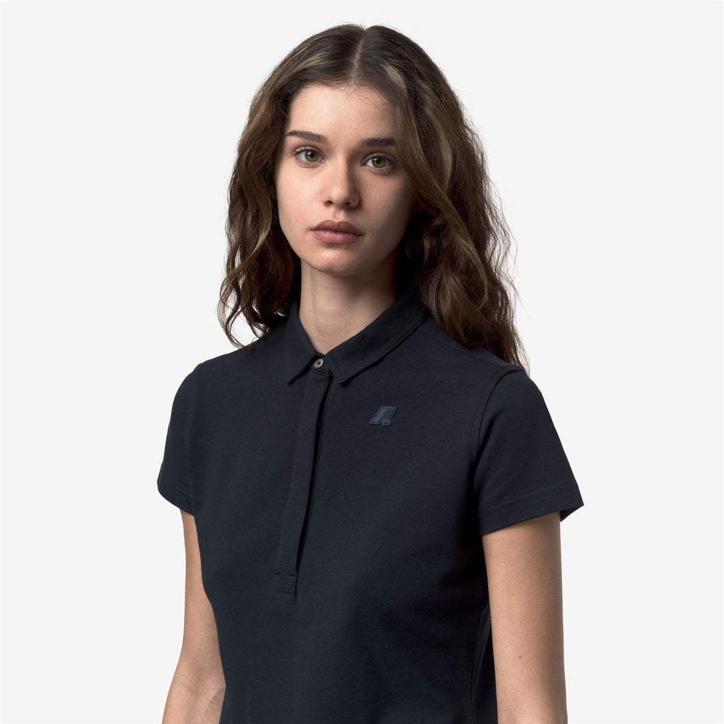 Polo Shirts_Woman_AMEDEA PIQUE SLIM_Polo_Blue Depth - Commercial 7