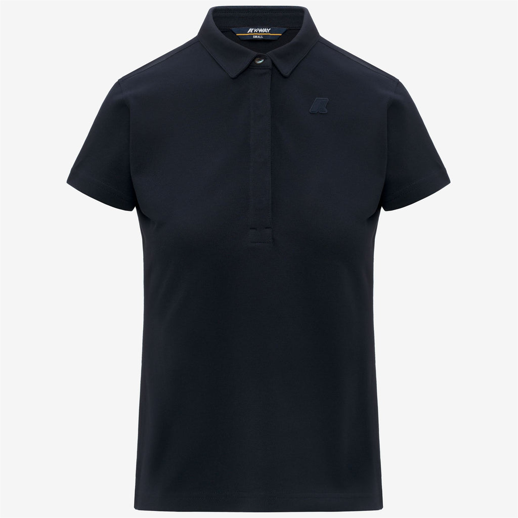 Polo Shirts_Woman_AMEDEA PIQUE SLIM_Polo_Blue Depth - Commercial 1