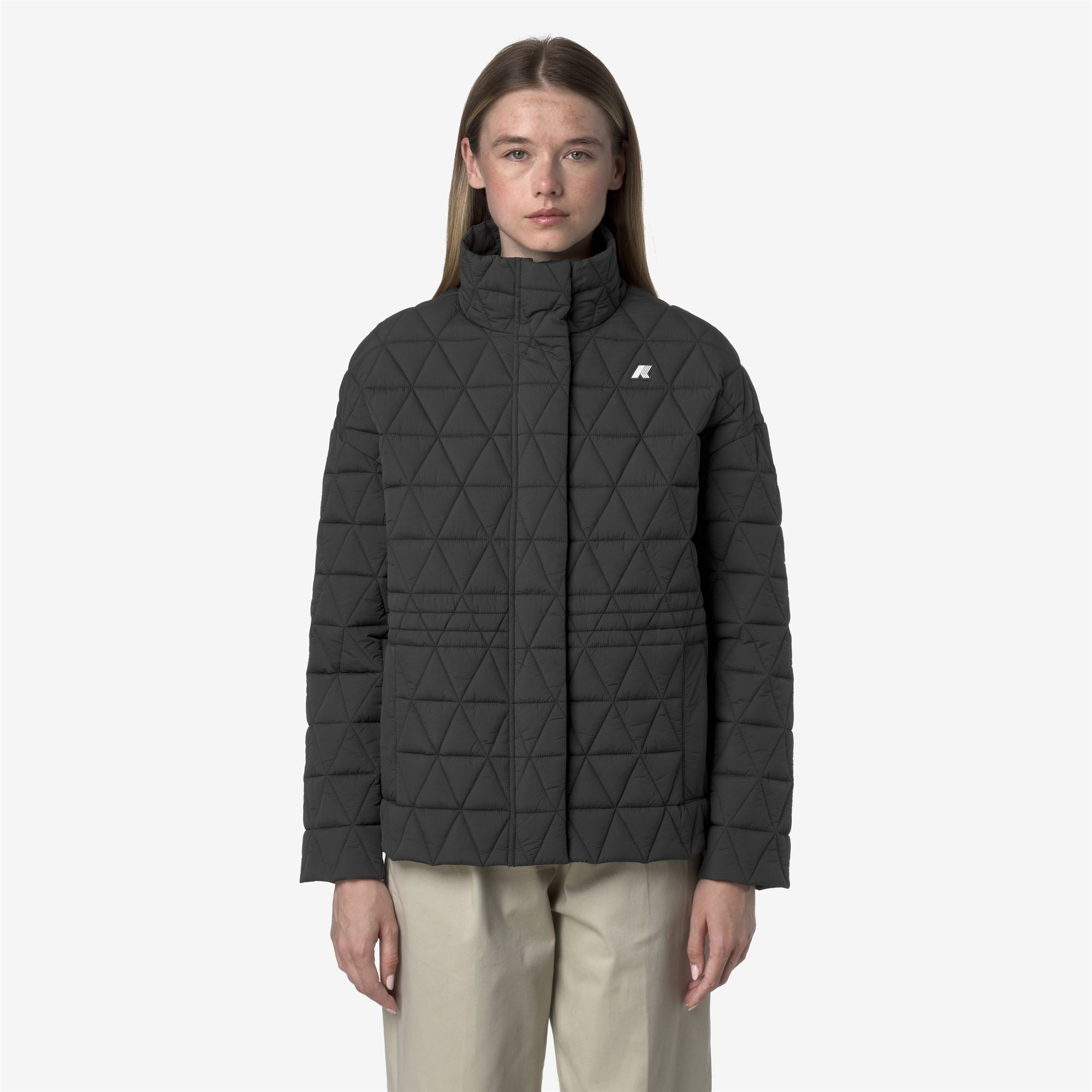 Jackets_WOMAN_SELENE DIAMOND QUILTED WARM_Mid_Grey Shadow Dk - Commercial 4