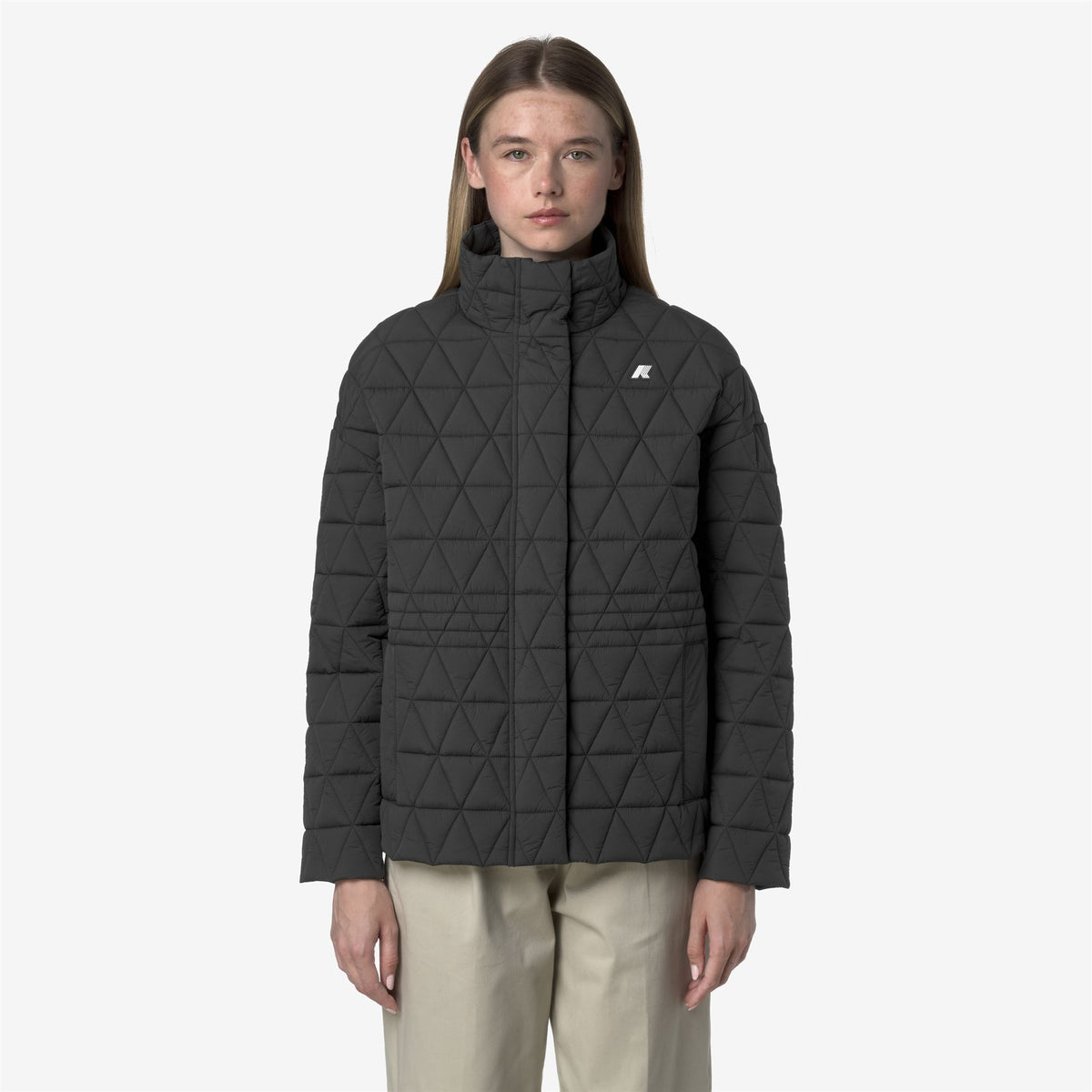 Jackets_WOMAN_SELENE DIAMOND QUILTED WARM_Mid_Grey Shadow Dk - Commercial 4