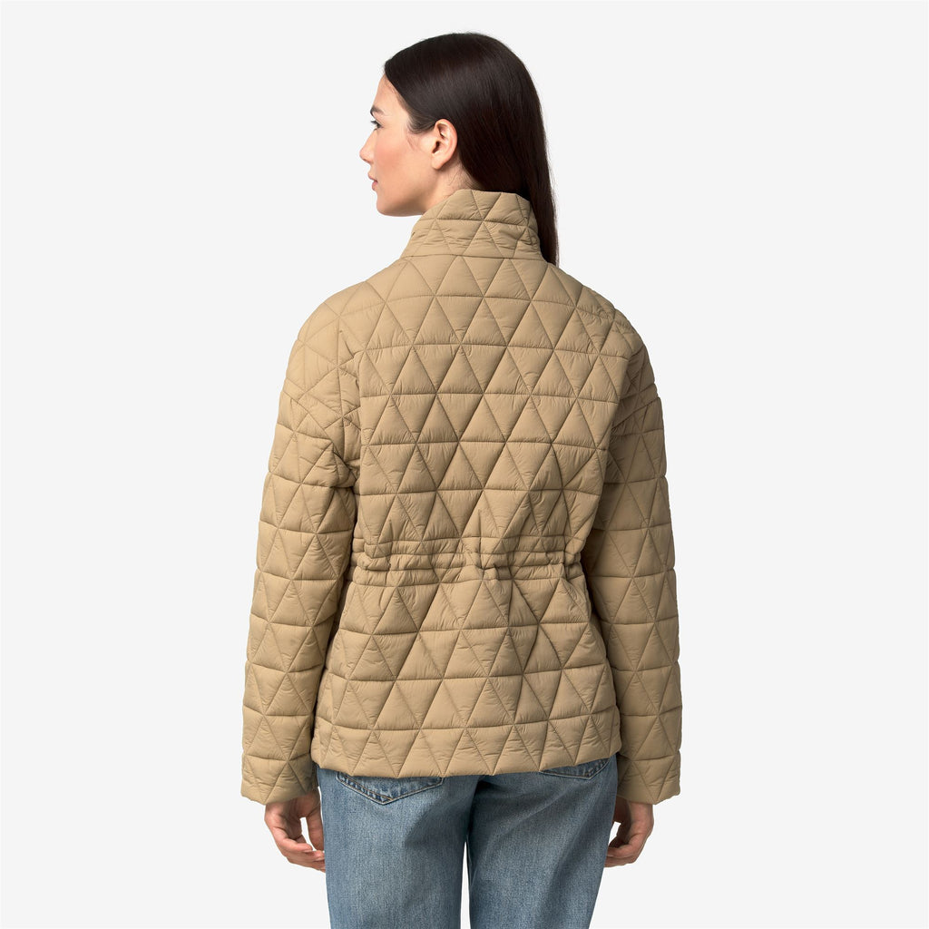 Jackets_Woman_SELENE DIAMOND QUILTED WARM_Mid_Beige Khaki - Commercial 6