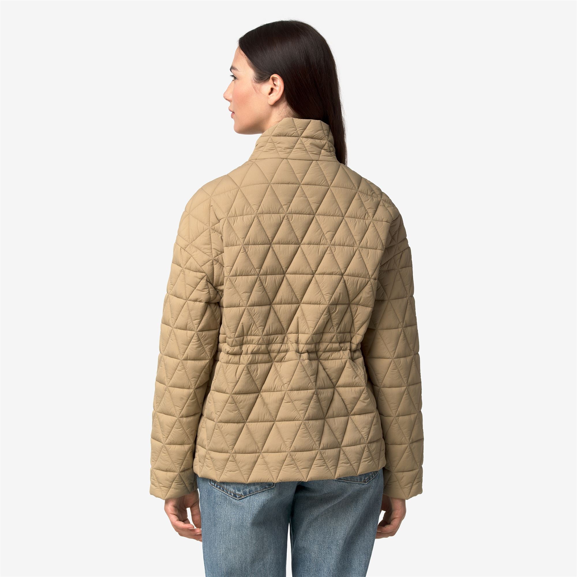 Jackets_Woman_SELENE DIAMOND QUILTED WARM_Mid_Beige Khaki - Commercial 6
