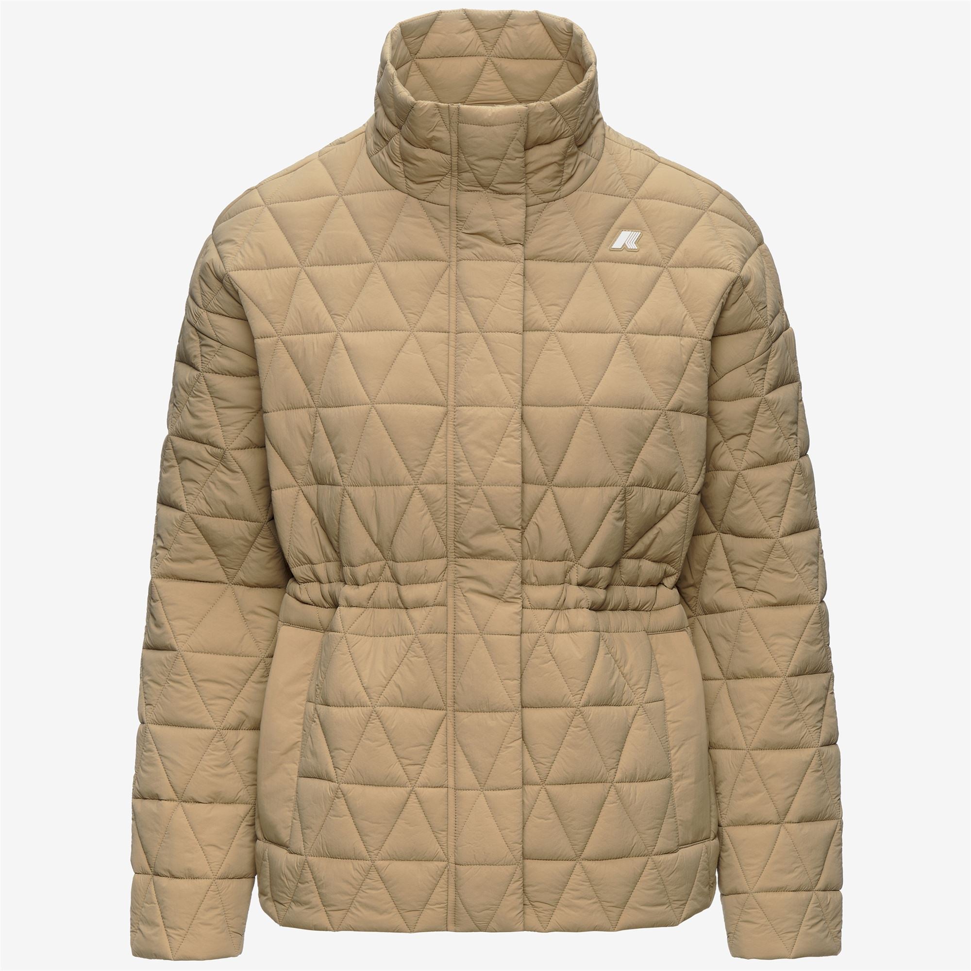 Jackets_Woman_SELENE DIAMOND QUILTED WARM_Mid_Beige Khaki - Commercial 1
