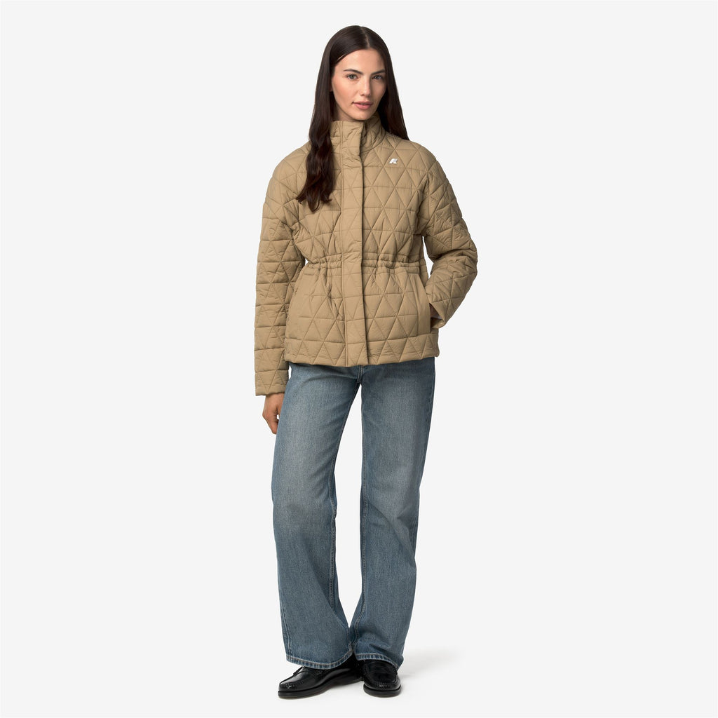 Jackets_Woman_SELENE DIAMOND QUILTED WARM_Mid_Beige Khaki - Commercial 7