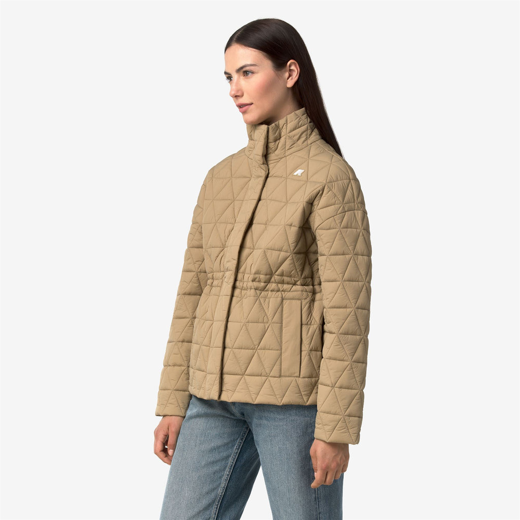 Jackets_Woman_SELENE DIAMOND QUILTED WARM_Mid_Beige Khaki - Commercial 5