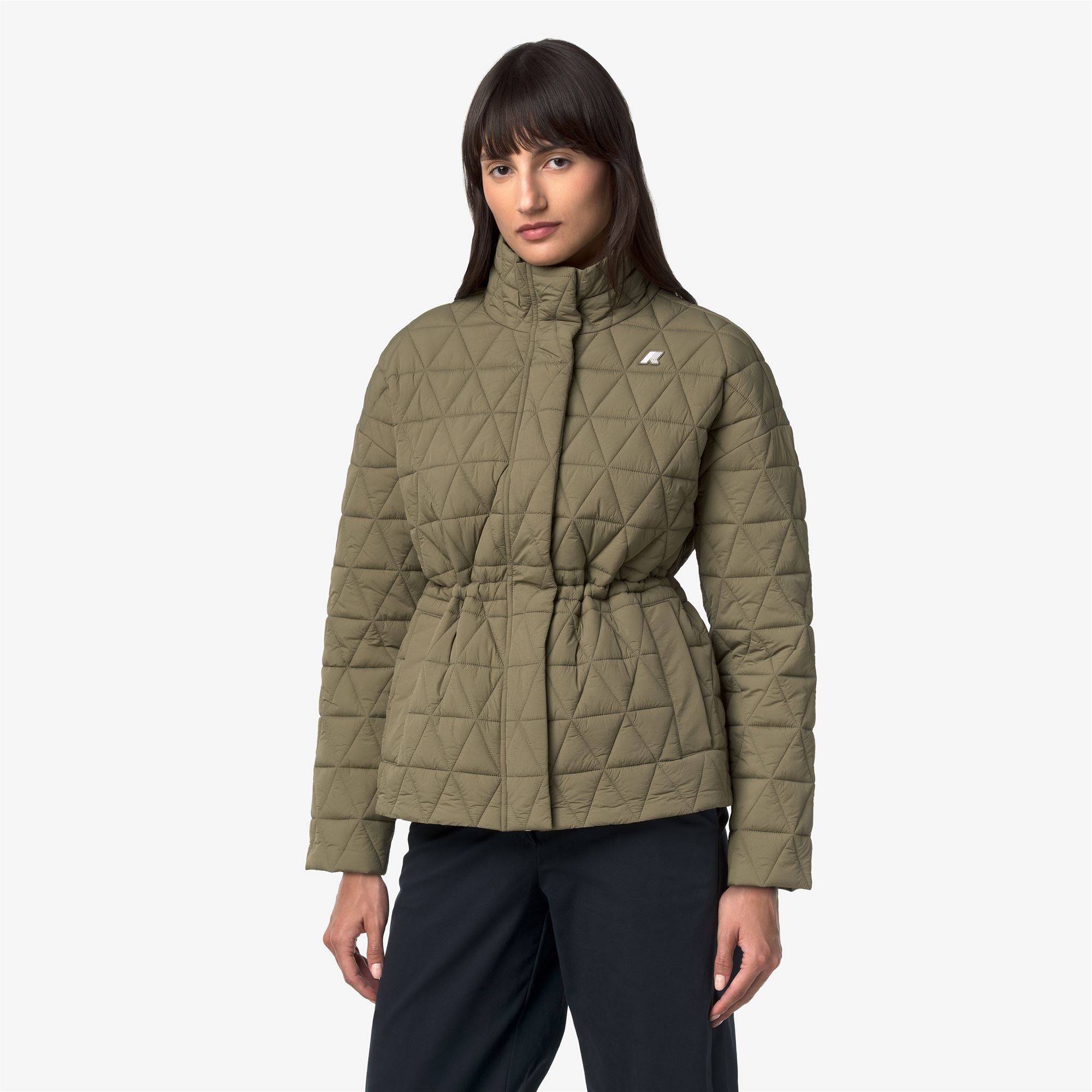 Jackets_Woman_SELENE DIAMOND QUILTED WARM_Mid_Green Army - Commercial 4