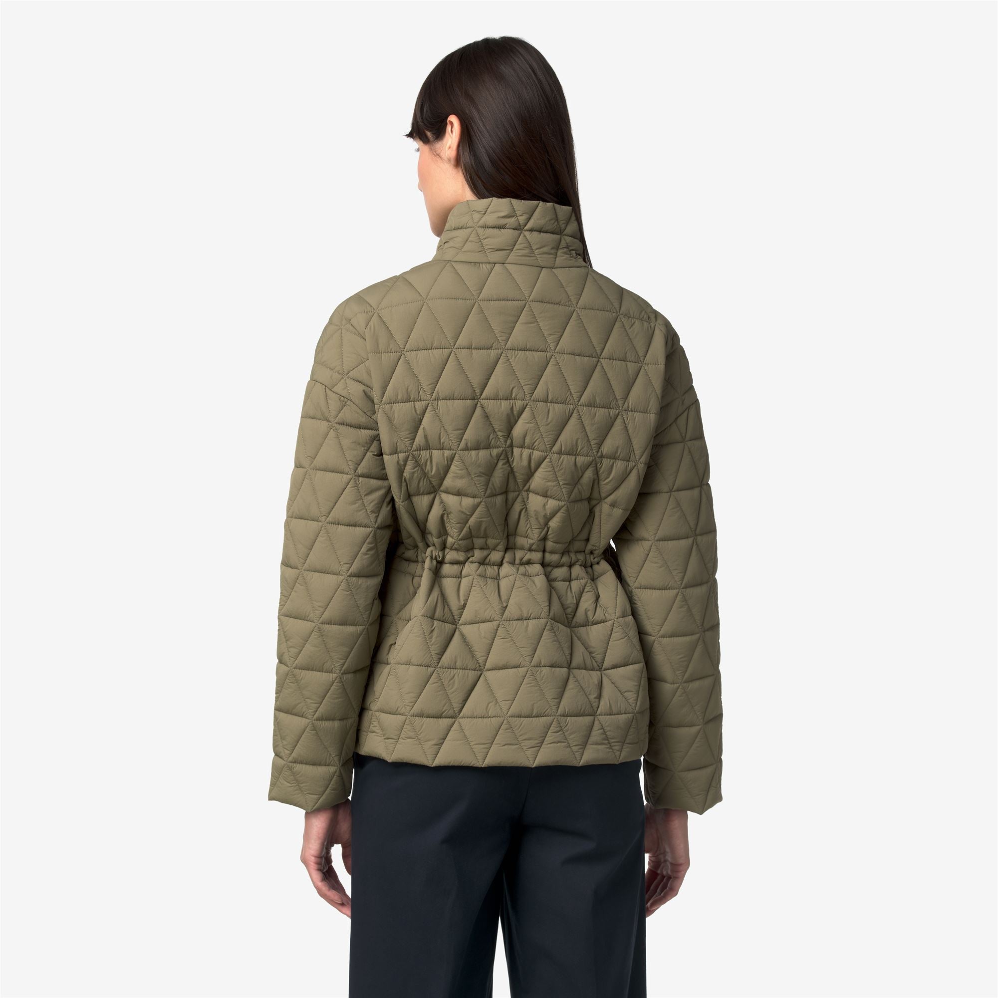 Jackets_Woman_SELENE DIAMOND QUILTED WARM_Mid_Green Army - Commercial 6