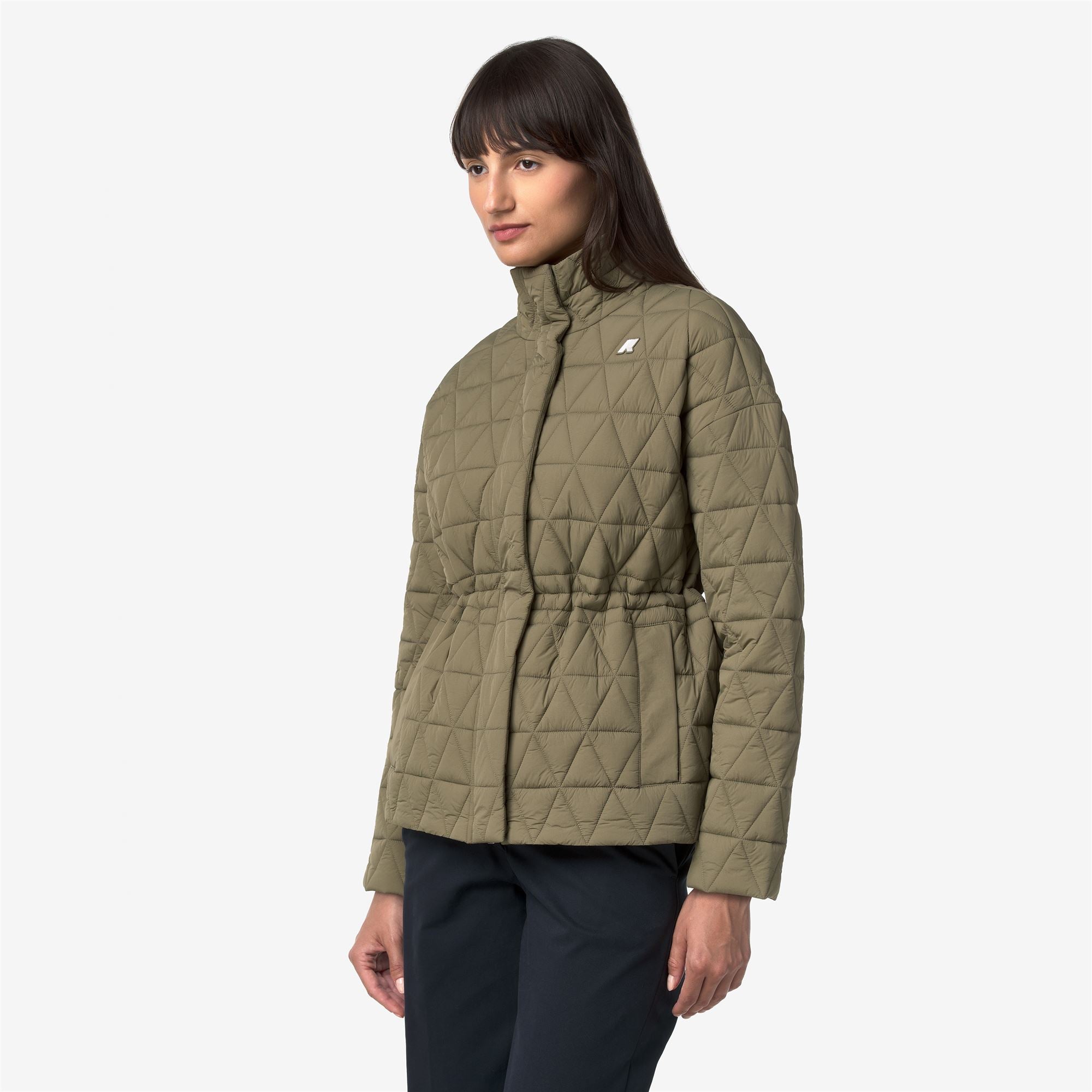Jackets_Woman_SELENE DIAMOND QUILTED WARM_Mid_Green Army - Commercial 5