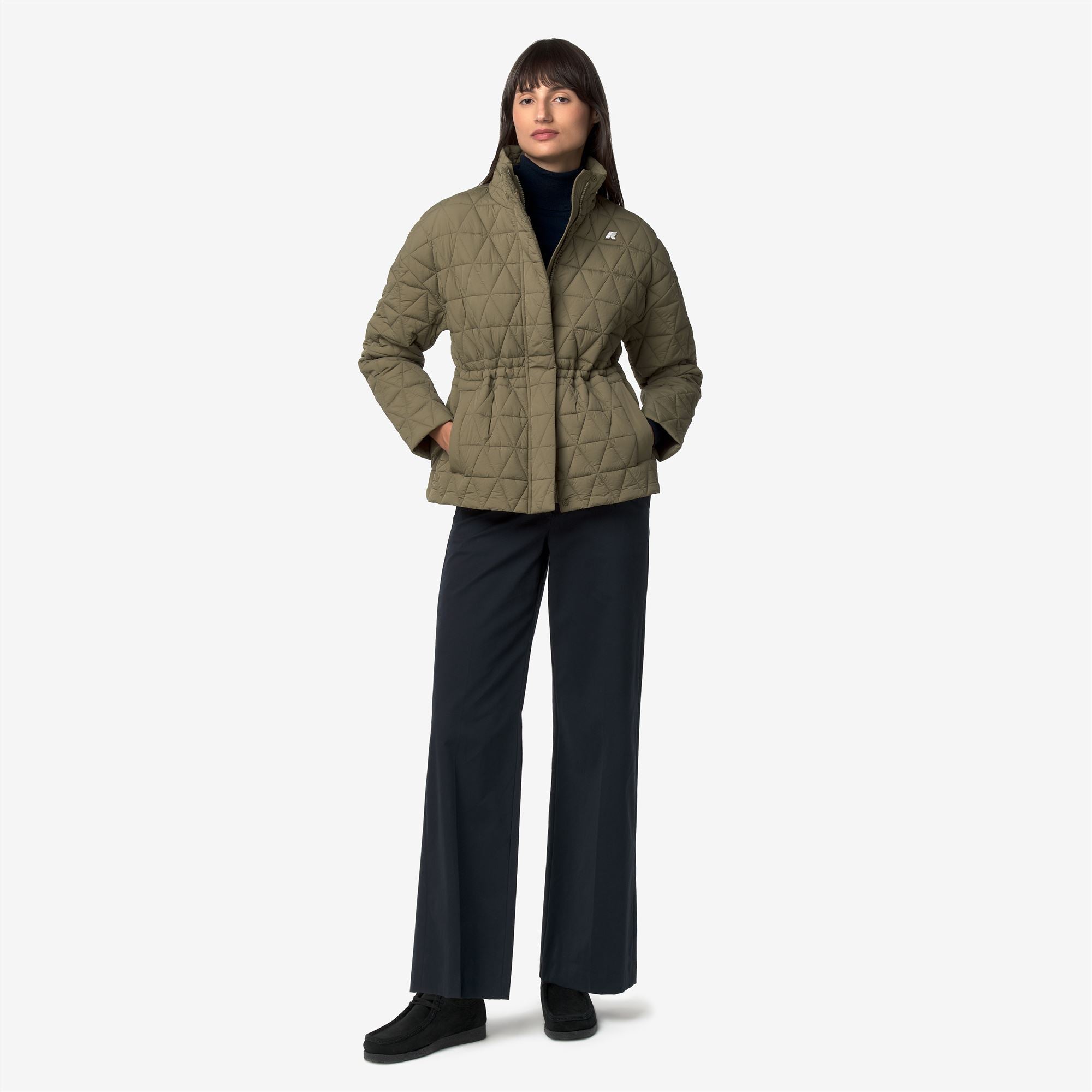 Jackets_Woman_SELENE DIAMOND QUILTED WARM_Mid_Green Army - Commercial 7