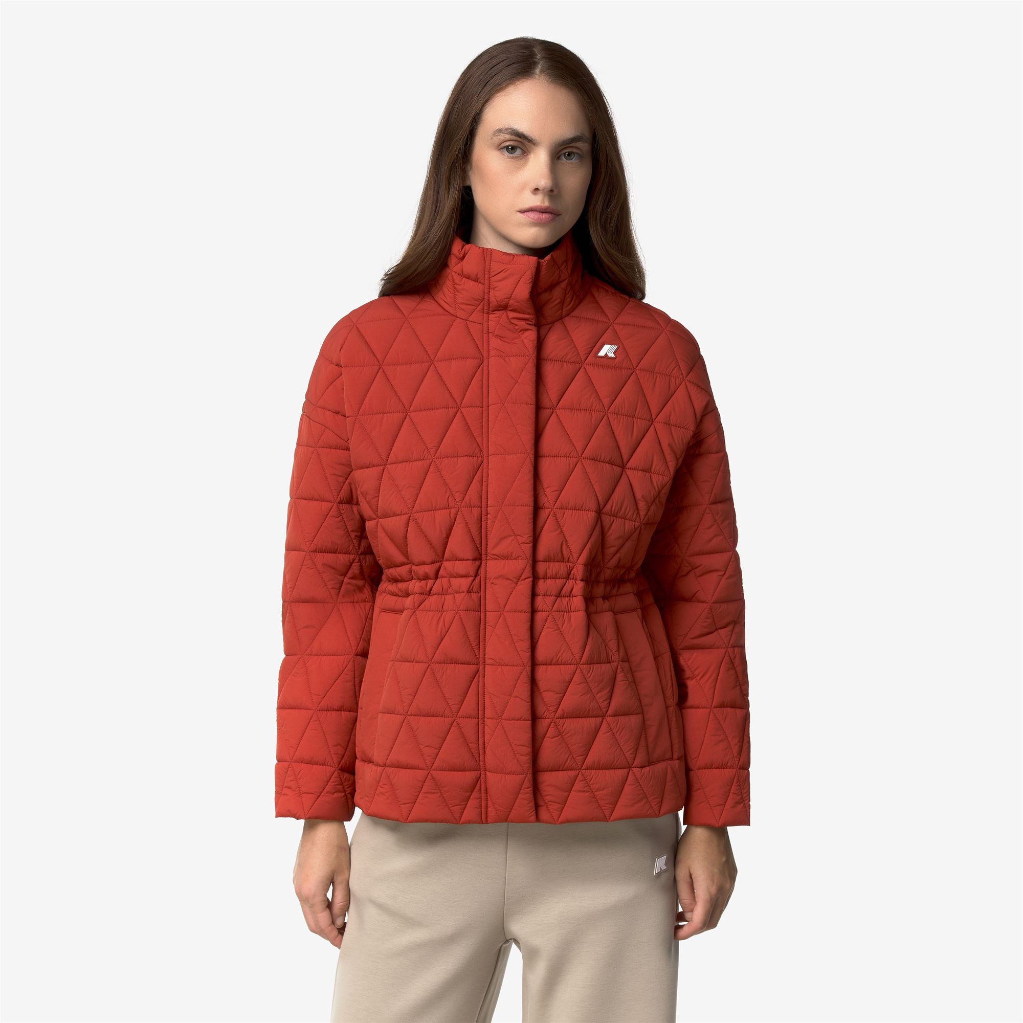 Jackets_Woman_SELENE DIAMOND QUILTED WARM_Mid_Red Dk Chili - Commercial 4