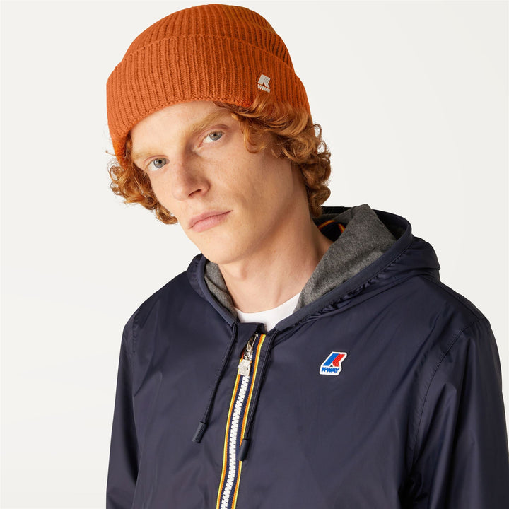 BRICE CARDIGAN STITCH WOOL - Headwear - Hat - UNISEX - ORANGE RUST