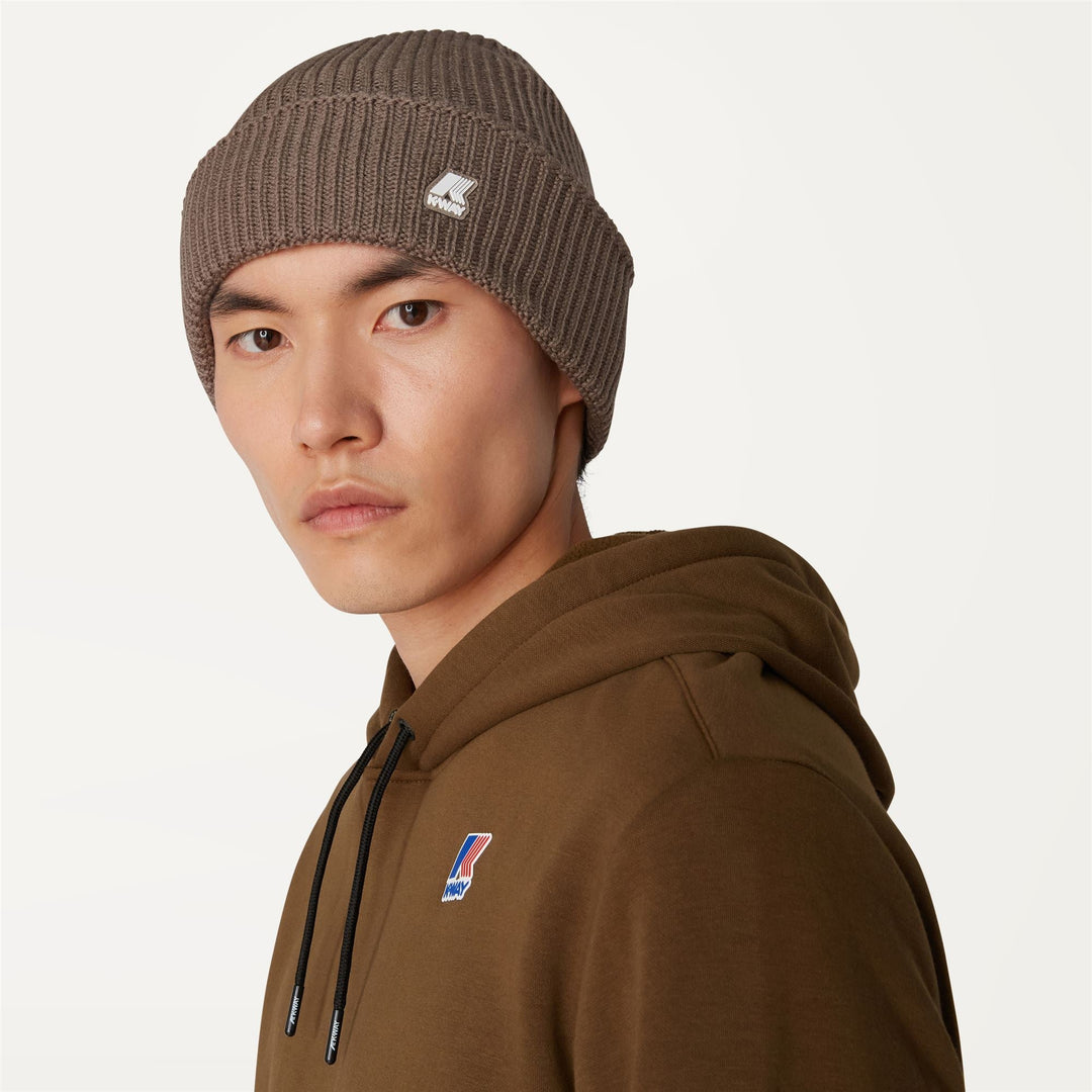 BRICE CARDIGAN STITCH WOOL - Headwear - Hat - UNISEX - BEIGE TAUPE