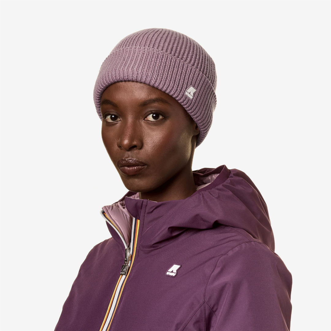 BRICE CARDIGAN STITCH WOOL - Headwear - Hat - UNISEX - VIOLET DUSTY