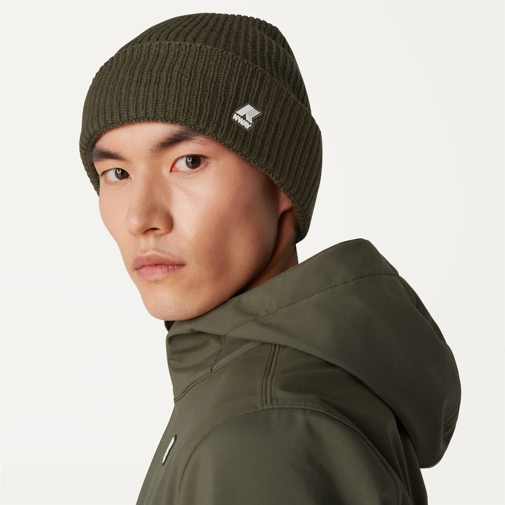 Headwear_Unisex_BRICE CARDIGAN STITCH WOOL_Hat_GREEN BLACKISH - Commercial 7