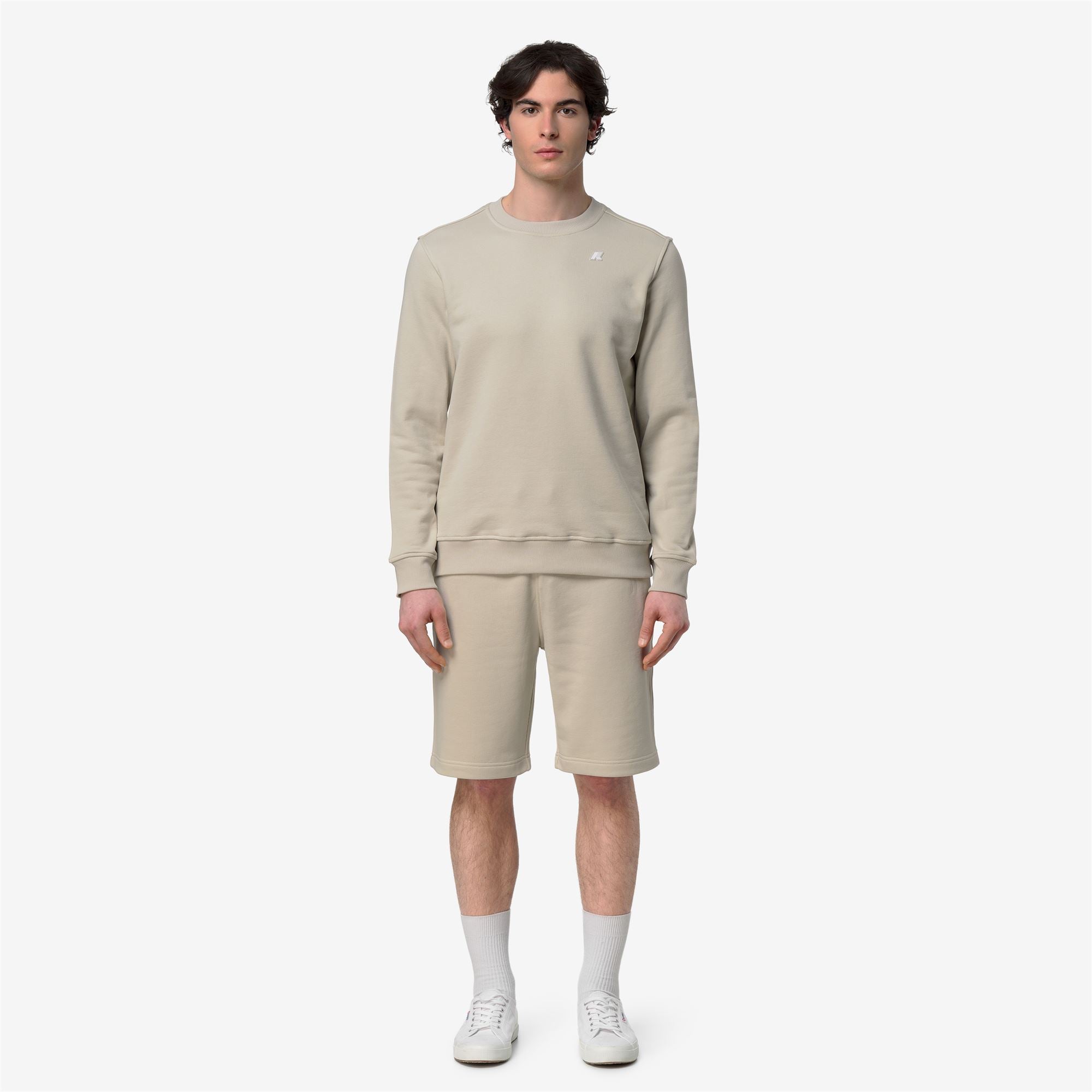 Shorts_Man_ERIK FRENCH TERRY_Sport Shorts_BEIGE LT - Commercial 4