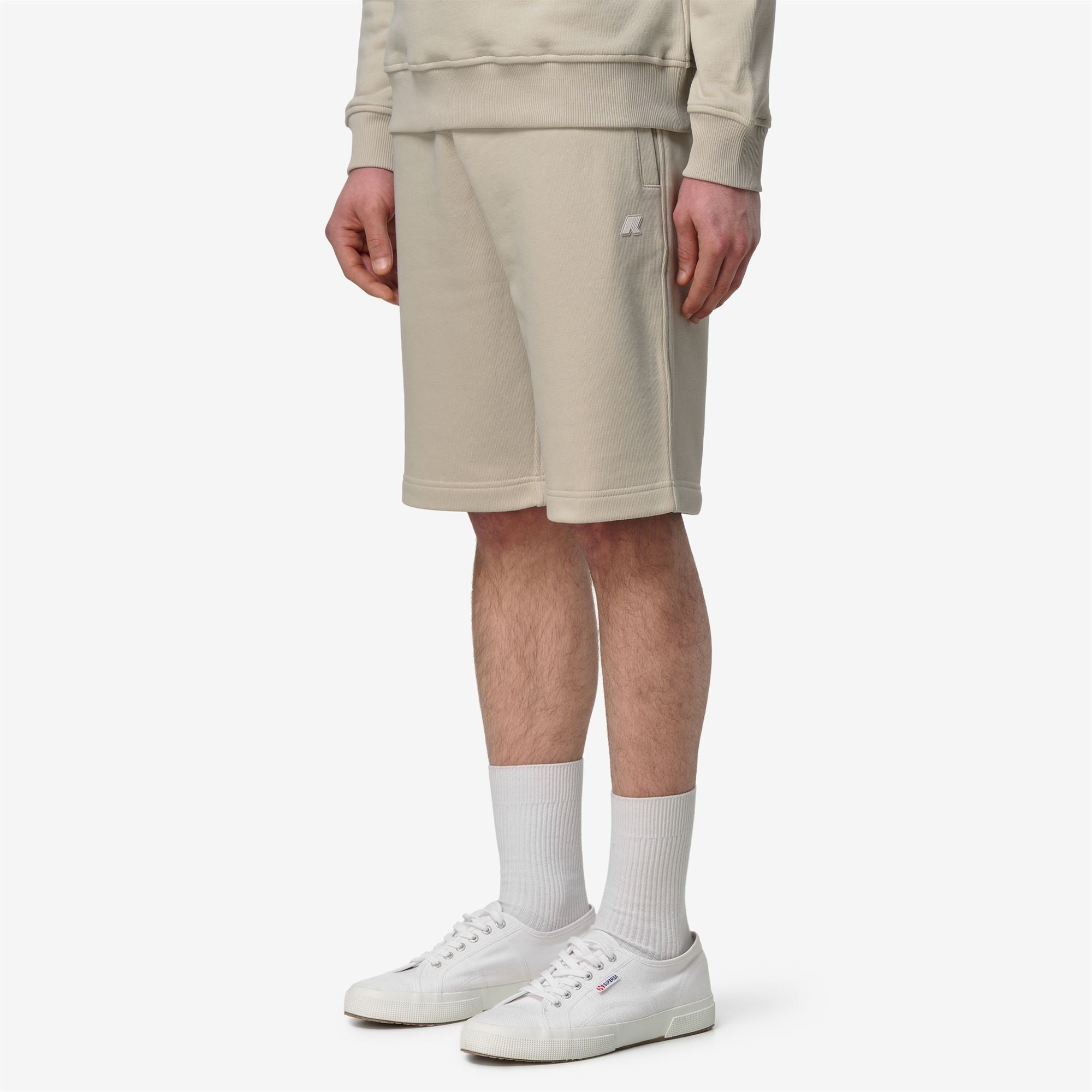 Shorts_Man_ERIK FRENCH TERRY_Sport Shorts_BEIGE LT - Commercial 5