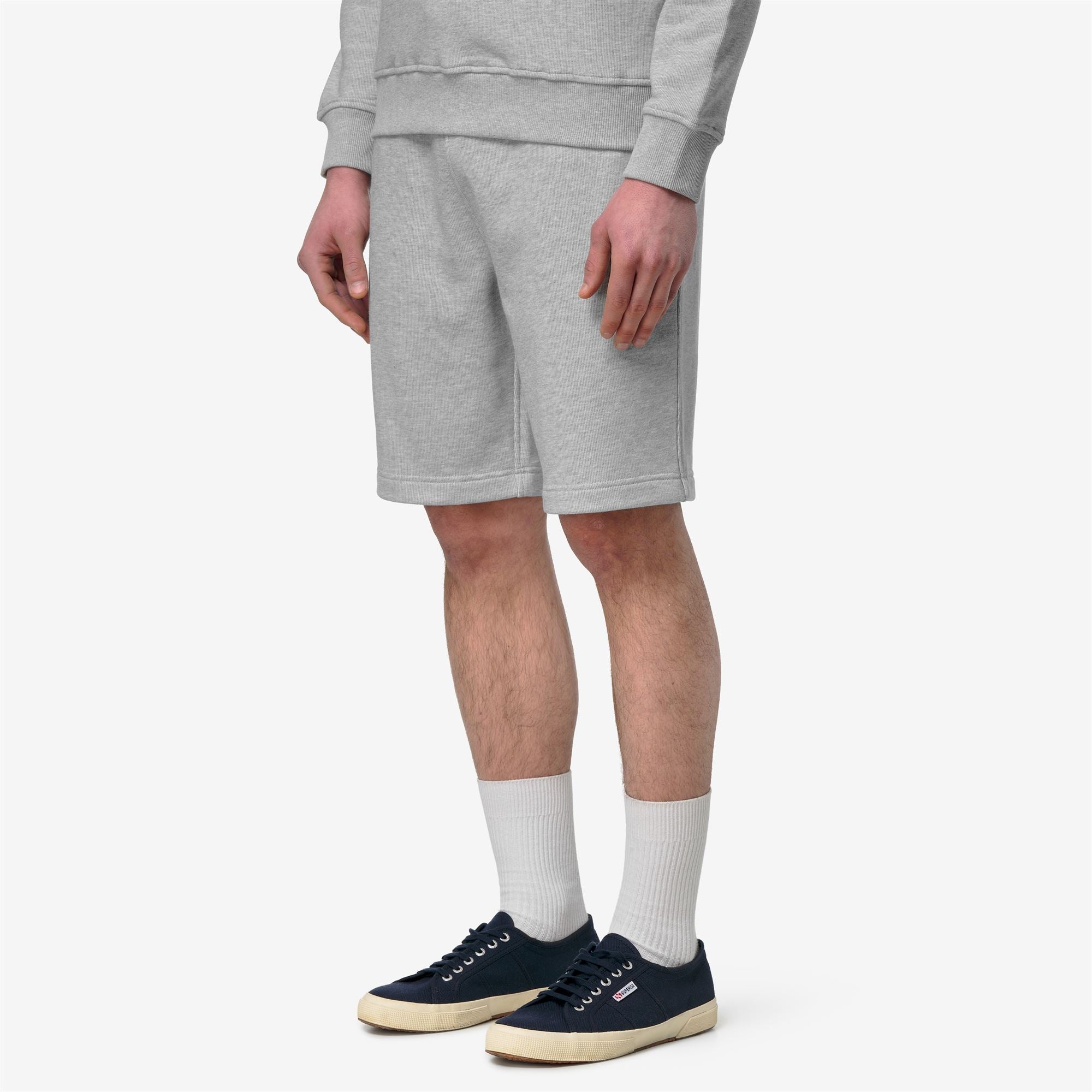 Shorts_Man_ERIK FRENCH TERRY_Sport Shorts_GREY MID MEL - Commercial 5