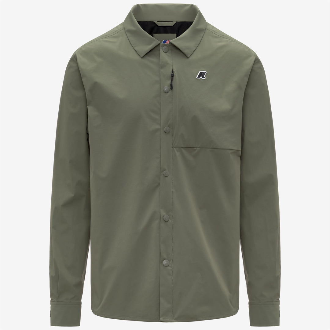 RECHER - Chemises - Long - Homme - Green Lichen 01