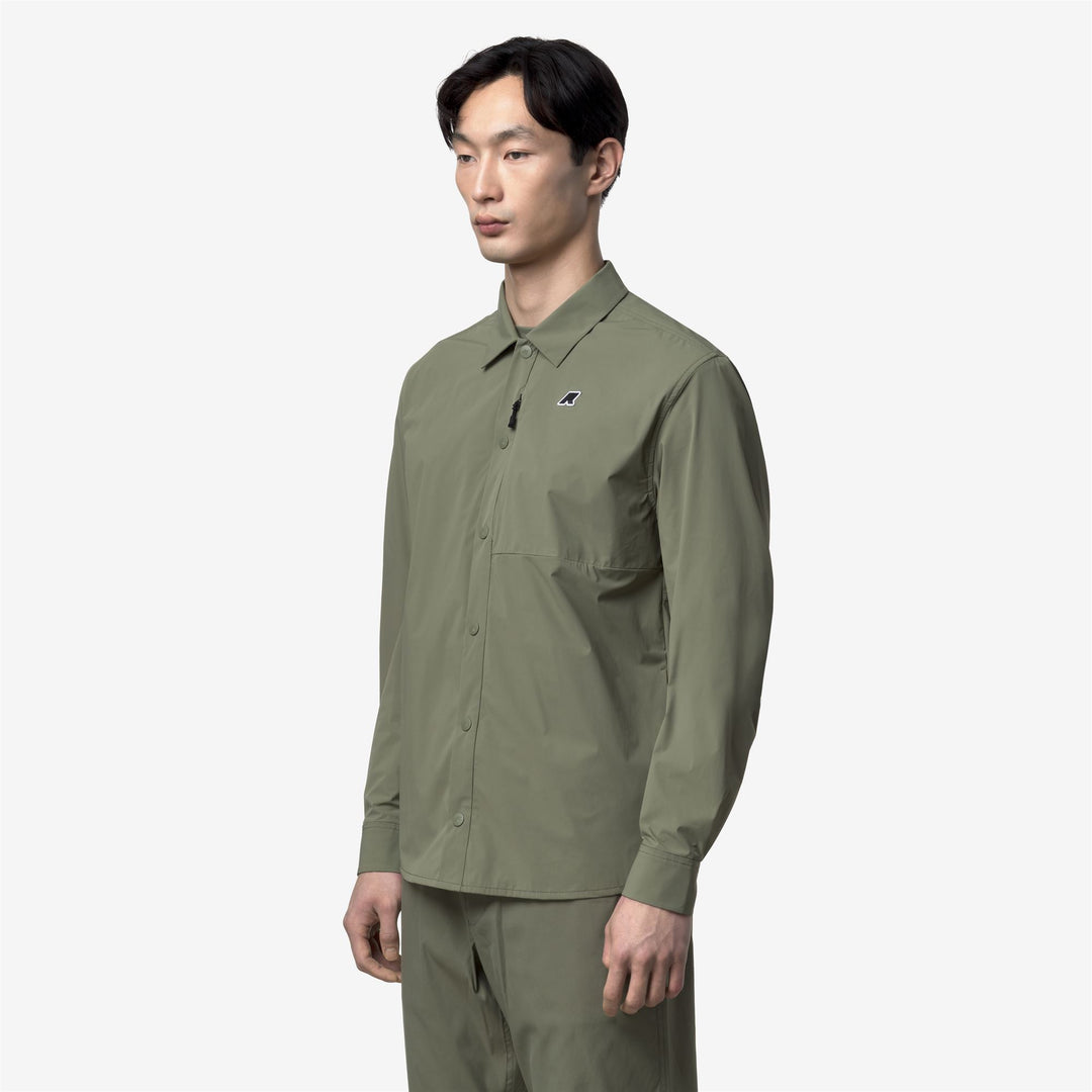 RECHER - Chemises - Long - Homme - Green Lichen main
