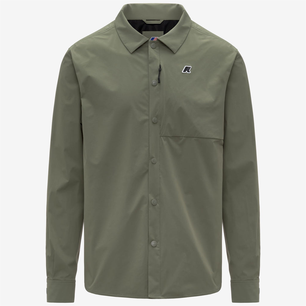 Shirts_Man_RECHER_Long_Green Lichen - Commercial 1